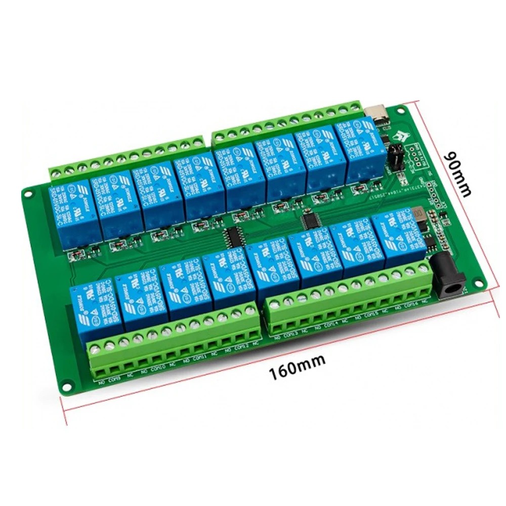 Light Switch - Modul Relai USB 16 Saluran Sakelar