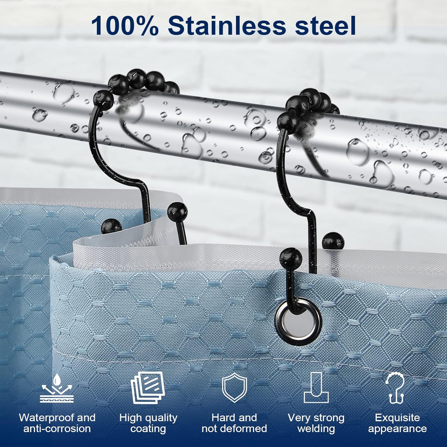Gantungan Tirai Kamar Mandi, G - Curtain Rods ulasan dan harga
