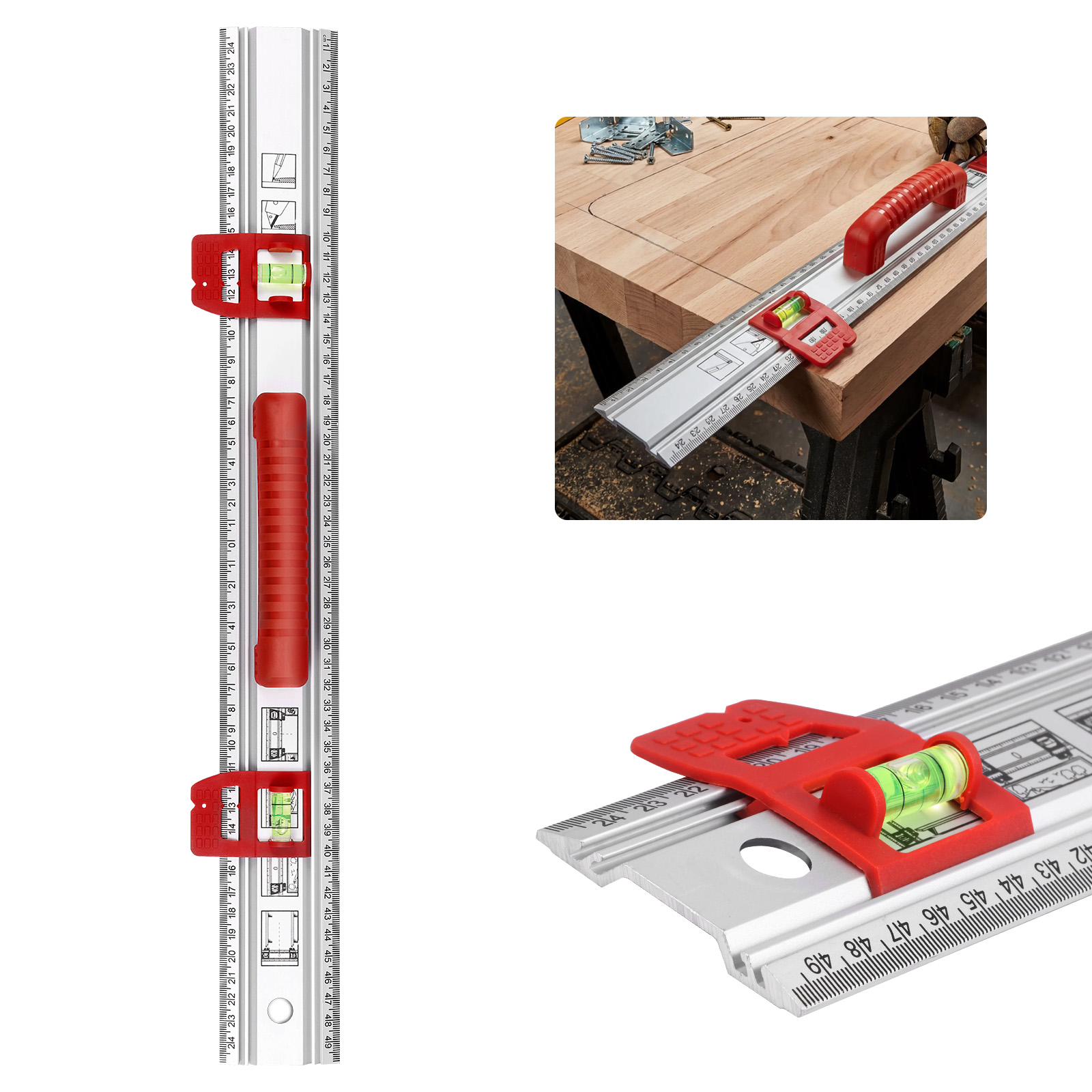 Penggaris Aluminium dengan Spi - Home Improvement Mark ulasan dan harga