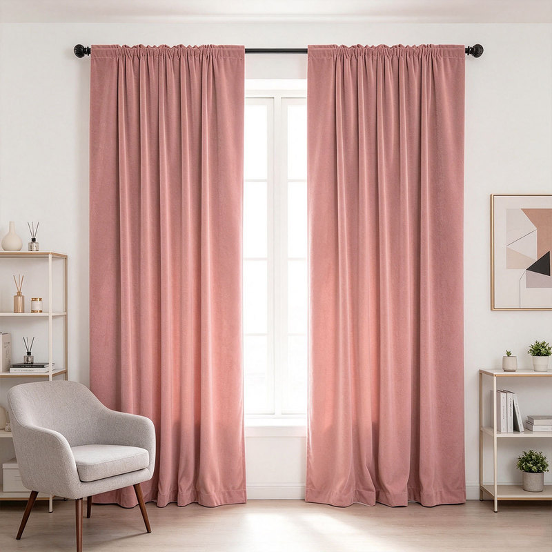 2 buah Tirai dengan Lapisan Be - Curtain Rods ulasan dan harga