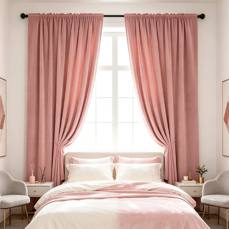 2 buah Tirai dengan Lapisan Be - Curtain Rods ulasan dan harga