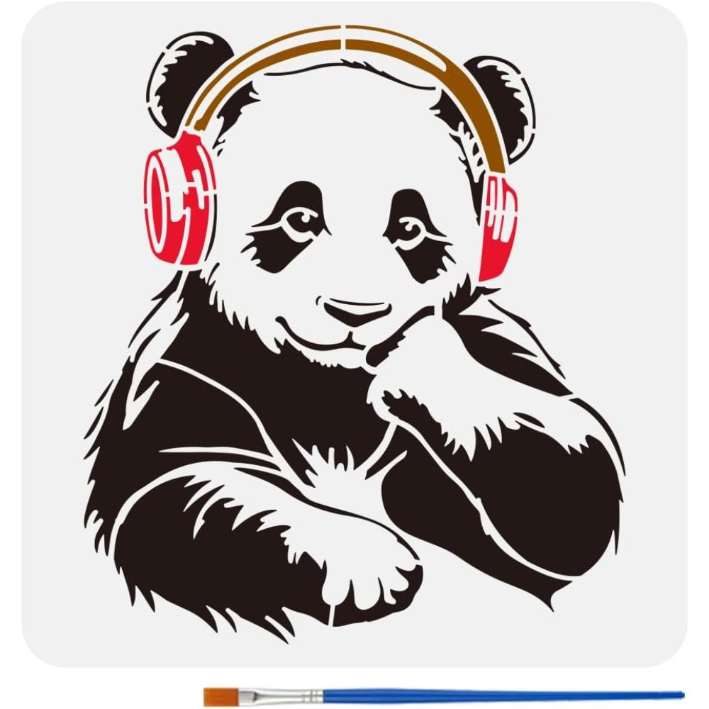 Stensil Panda dengan Kuas Luki - Paint Brush ulasan dan harga
